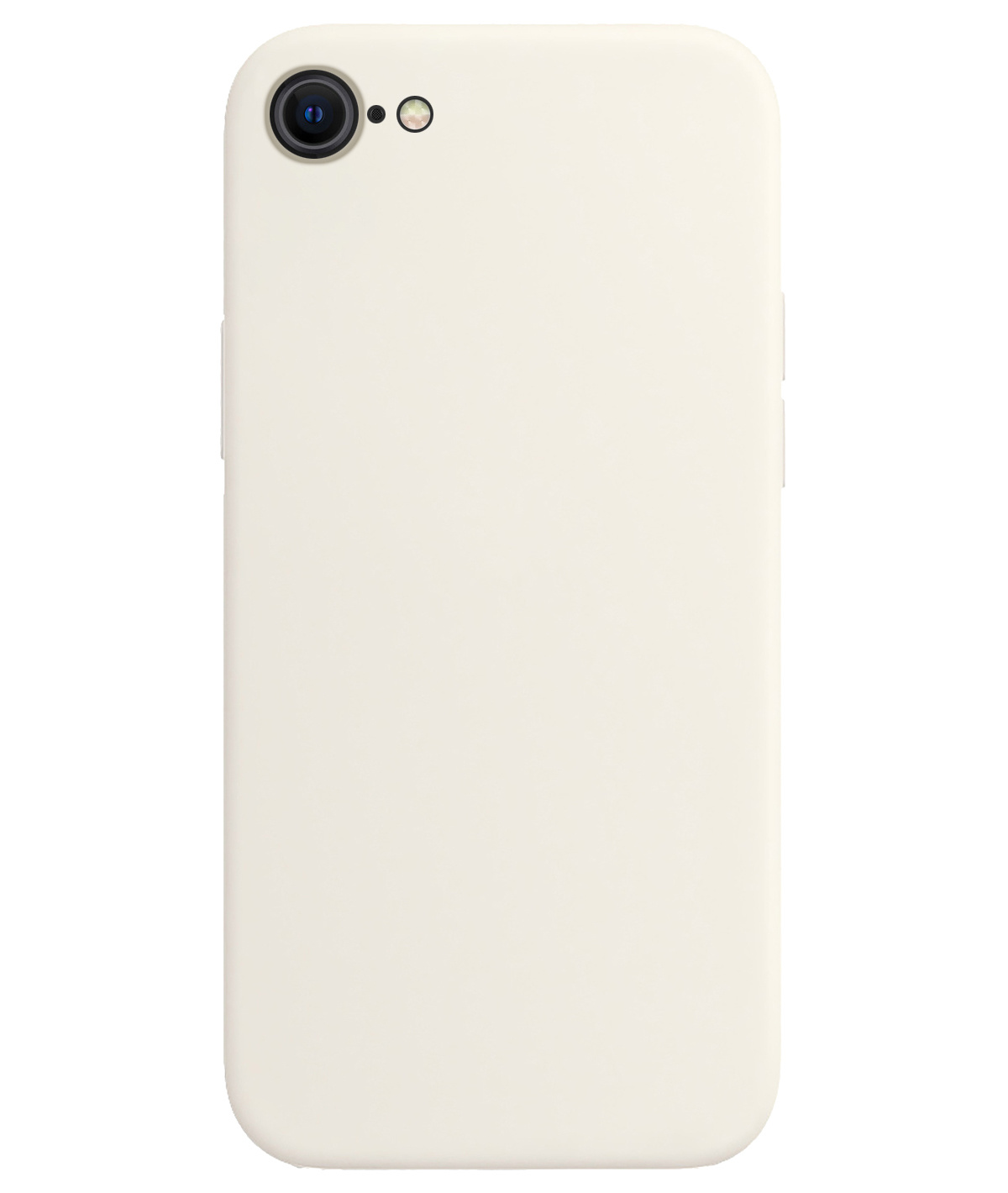 BASEY. Hoes Geschikt voor iPhone SE 2022 Hoesje Siliconen Back Cover Case - Hoesje Geschikt voor iPhone SE (2022) Hoes Cover Hoesje - Wit