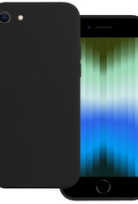 BASEY. Hoes Geschikt voor iPhone SE 2022 Hoesje Siliconen Back Cover Case - Hoesje Geschikt voor iPhone SE (2022) Hoes Cover Hoesje - Zwart