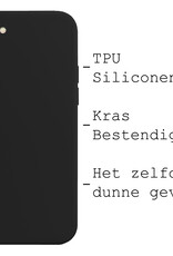 BASEY. Hoes Geschikt voor iPhone SE 2022 Hoesje Siliconen Back Cover Case - Hoesje Geschikt voor iPhone SE (2022) Hoes Cover Hoesje - Zwart