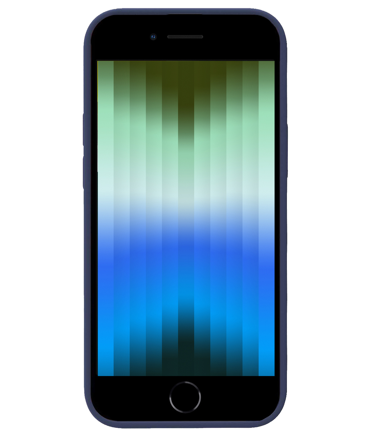 BASEY. Hoes Geschikt voor iPhone SE 2022 Hoesje Siliconen Back Cover Case - Hoesje Geschikt voor iPhone SE (2022) Hoes Cover Hoesje - Donkerblauw - 2 Stuks