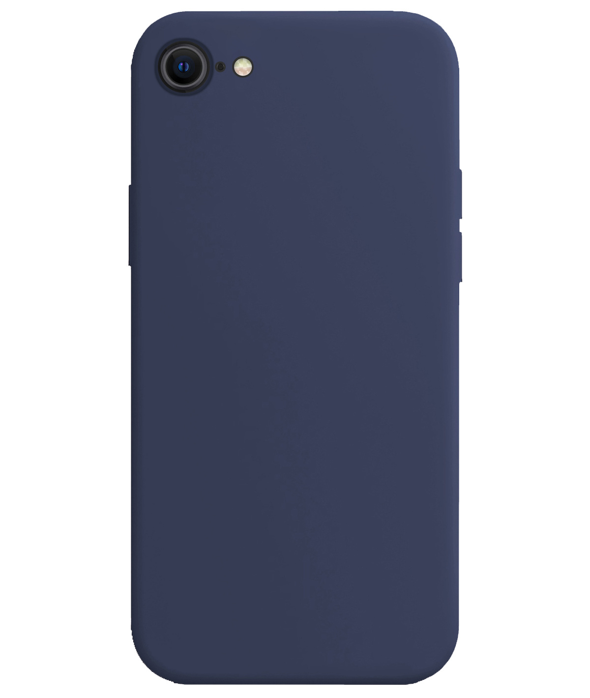 BASEY. Hoes Geschikt voor iPhone SE 2022 Hoesje Siliconen Back Cover Case - Hoesje Geschikt voor iPhone SE (2022) Hoes Cover Hoesje - Donkerblauw - 2 Stuks