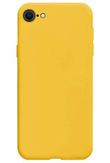 BASEY. Hoes Geschikt voor iPhone SE 2022 Hoesje Siliconen Back Cover Case - Hoesje Geschikt voor iPhone SE (2022) Hoes Cover Hoesje - Geel - 2 Stuks