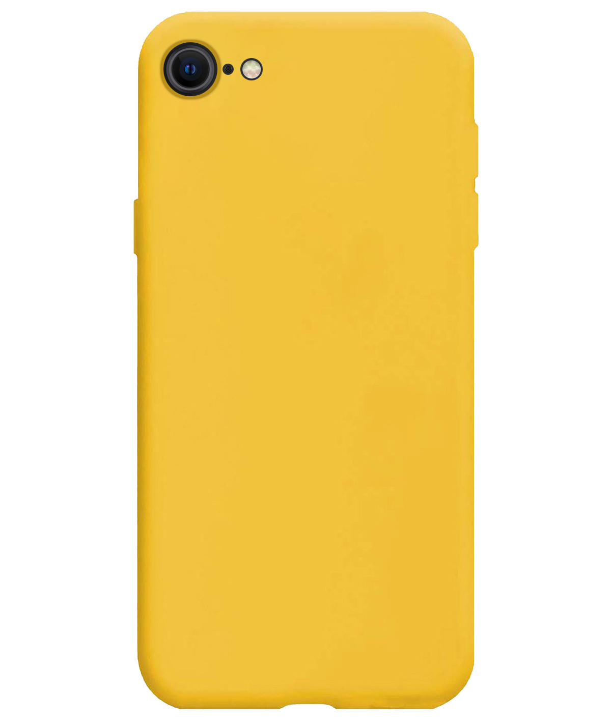 BASEY. Hoes Geschikt voor iPhone SE 2022 Hoesje Siliconen Back Cover Case - Hoesje Geschikt voor iPhone SE (2022) Hoes Cover Hoesje - Geel - 2 Stuks