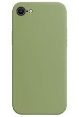 BASEY. Hoes Geschikt voor iPhone SE 2022 Hoesje Siliconen Back Cover Case - Hoesje Geschikt voor iPhone SE (2022) Hoes Cover Hoesje - Groen - 2 Stuks