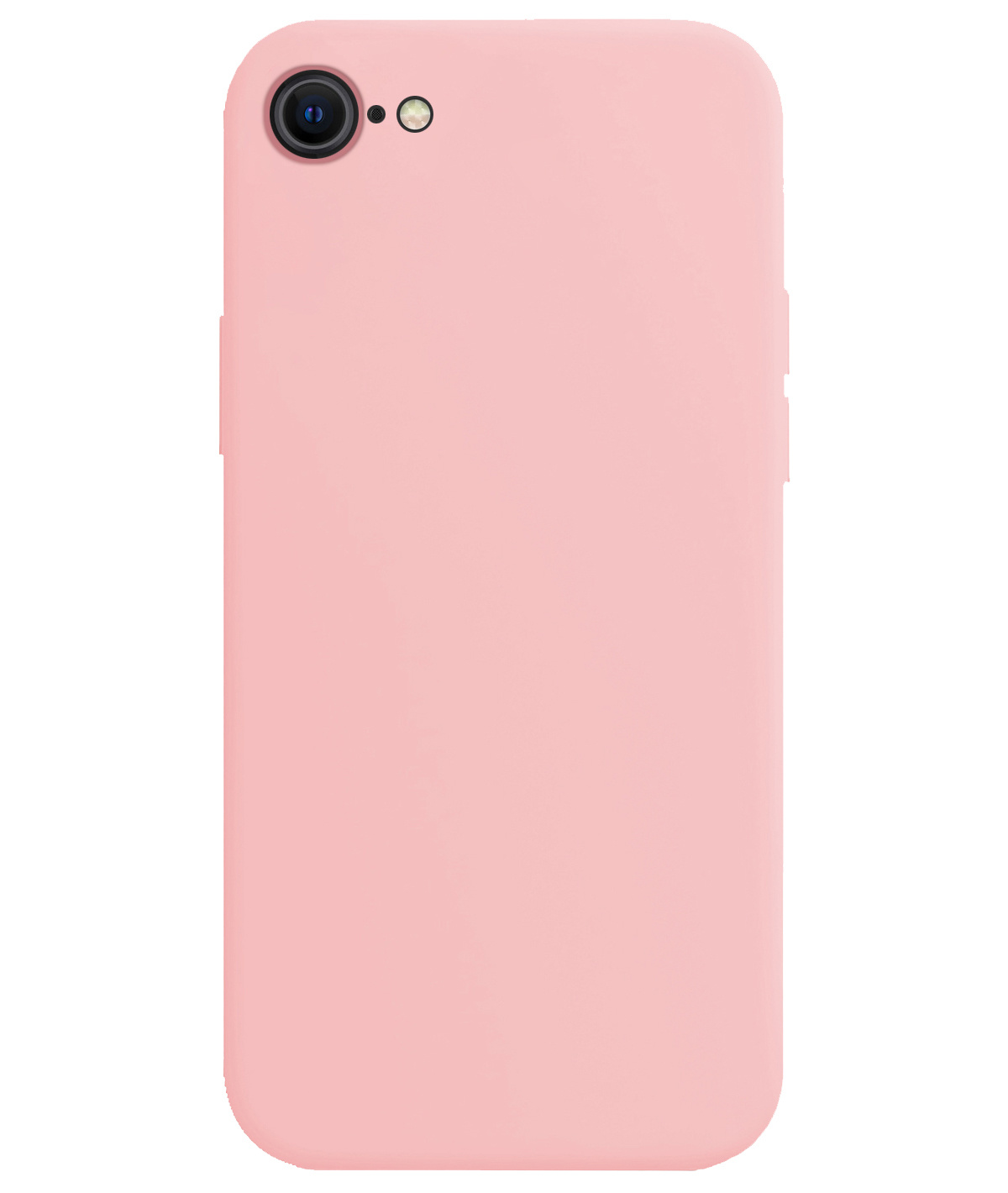 BASEY. Hoes Geschikt voor iPhone SE 2022 Hoesje Siliconen Back Cover Case - Hoesje Geschikt voor iPhone SE (2022) Hoes Cover Hoesje - Lichtroze - 2 Stuks