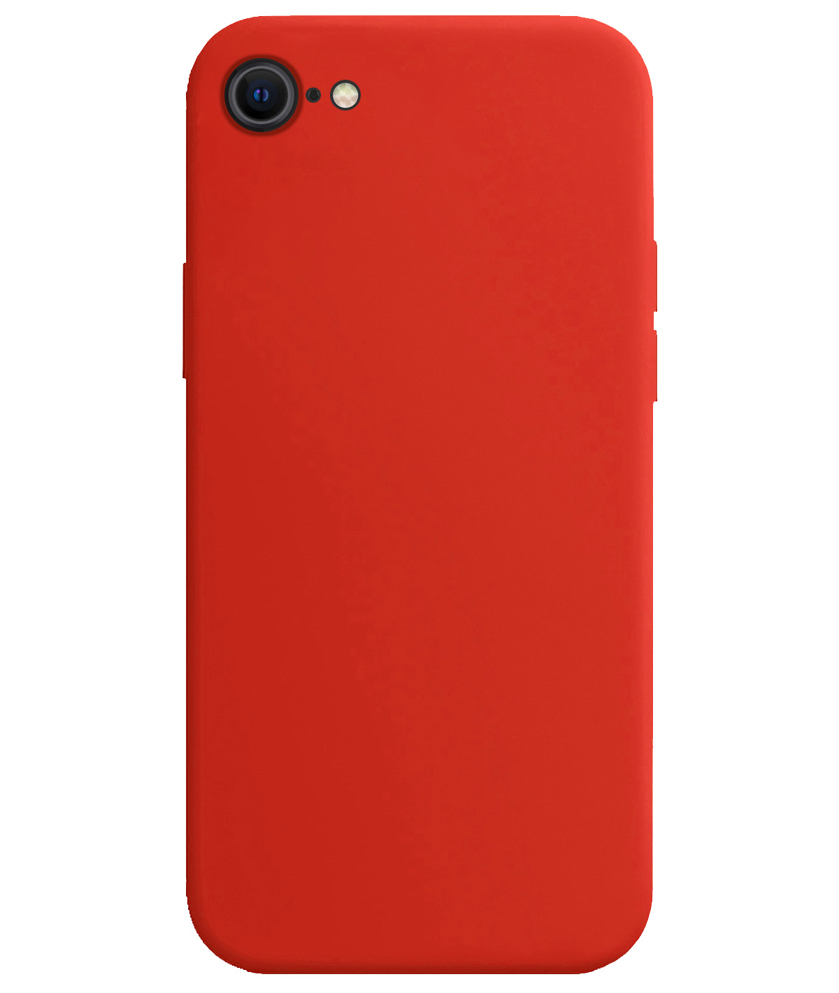 BASEY. Hoes Geschikt voor iPhone SE 2022 Hoesje Siliconen Back Cover Case - Hoesje Geschikt voor iPhone SE (2022) Hoes Cover Hoesje - Rood - 2 Stuks