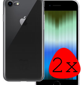 BASEY. BASEY. iPhone SE 2022 Hoesje Siliconen - Transparant - 2 PACK