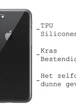 BASEY. Hoes Geschikt voor iPhone SE 2022 Hoesje Siliconen Back Cover Case - Hoesje Geschikt voor iPhone SE (2022) Hoes Cover Hoesje - Transparant - 2 Stuks