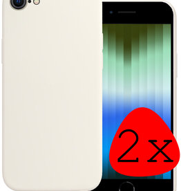 BASEY. BASEY. iPhone SE 2022 Hoesje Siliconen - Wit - 2 PACK