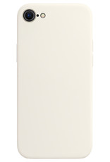 BASEY. Hoes Geschikt voor iPhone SE 2022 Hoesje Siliconen Back Cover Case - Hoesje Geschikt voor iPhone SE (2022) Hoes Cover Hoesje - Wit - 2 Stuks