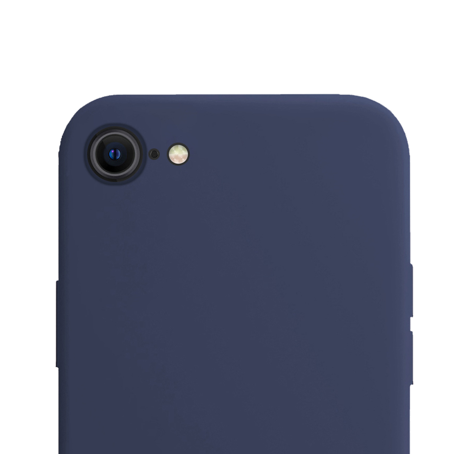 NoXx Hoes Geschikt voor iPhone SE 2022 Hoesje Cover Siliconen Back Case Hoes - Donkerblauw