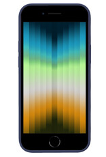 NoXx Hoes Geschikt voor iPhone SE 2022 Hoesje Cover Siliconen Back Case Hoes - Donkerblauw