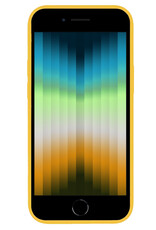 NoXx Hoes Geschikt voor iPhone SE 2022 Hoesje Cover Siliconen Back Case Hoes - Geel