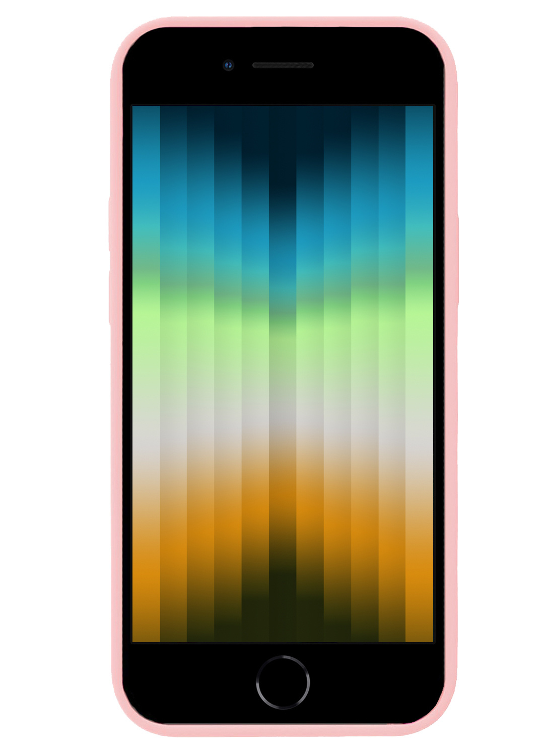 NoXx Hoes Geschikt voor iPhone SE 2022 Hoesje Cover Siliconen Back Case Hoes - Lichtroze