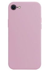 NoXx Hoes Geschikt voor iPhone SE 2022 Hoesje Cover Siliconen Back Case Hoes - Lila