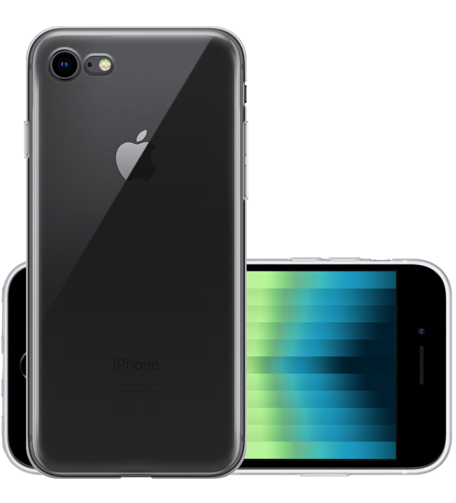 NoXx Hoes Geschikt voor iPhone SE 2022 Hoesje Cover Siliconen Back Case Hoes - Transparant