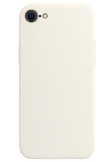 NoXx Hoes Geschikt voor iPhone SE 2022 Hoesje Cover Siliconen Back Case Hoes - Wit