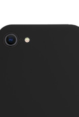 NoXx Hoes Geschikt voor iPhone SE 2022 Hoesje Cover Siliconen Back Case Hoes - Zwart