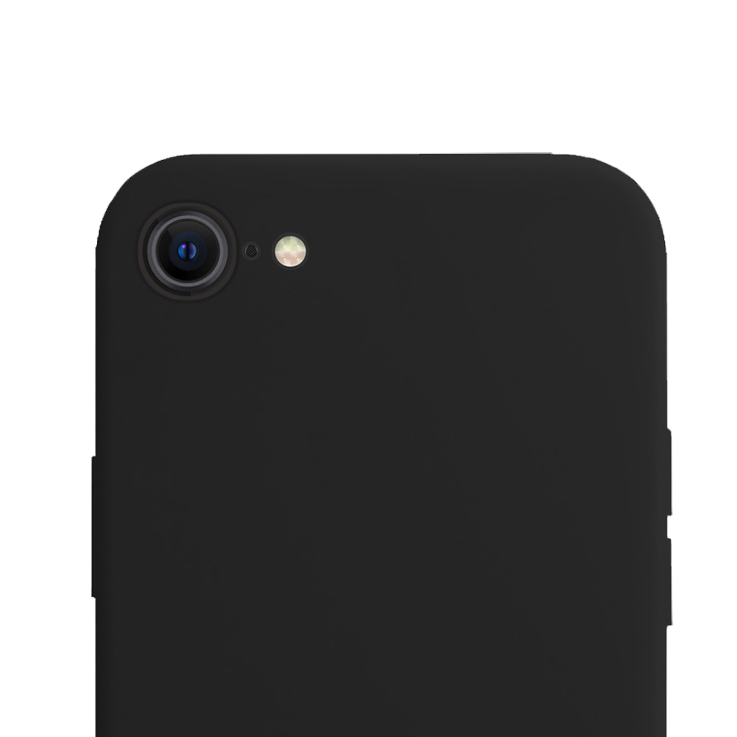 NoXx Hoes Geschikt voor iPhone SE 2022 Hoesje Cover Siliconen Back Case Hoes - Zwart