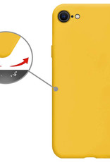 Nomfy Hoesje Geschikt voor iPhone SE 2022 Hoesje Siliconen Cover Case - Hoes Geschikt voor iPhone SE (2022) Hoes Back Case - 2-PACK - Geel