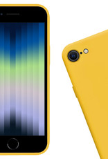 Nomfy Hoesje Geschikt voor iPhone SE 2022 Hoesje Siliconen Cover Case - Hoes Geschikt voor iPhone SE (2022) Hoes Back Case - 2-PACK - Geel