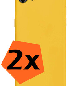 Nomfy Nomfy iPhone SE 2022 Hoesje Siliconen - Geel - 2 PACK