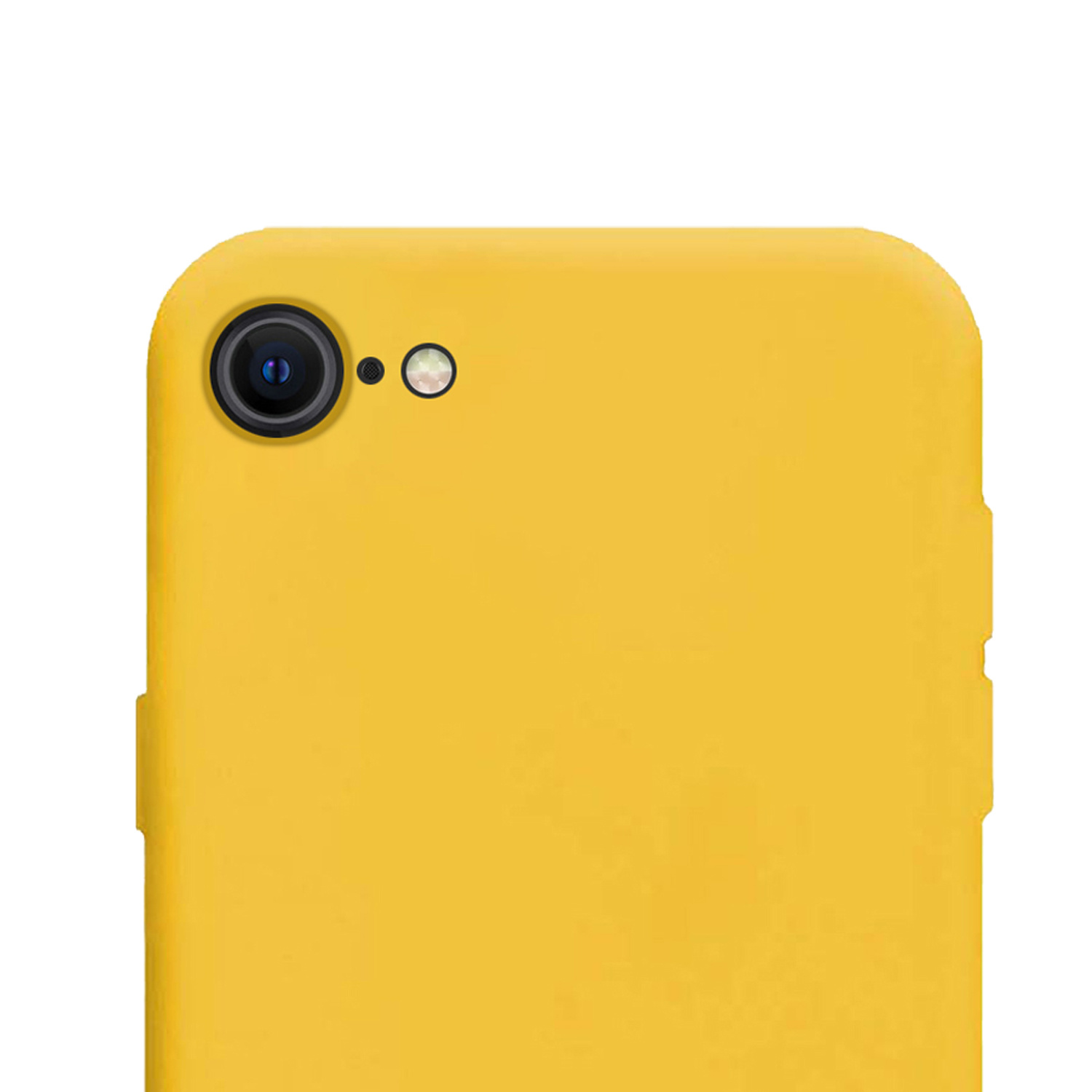 NoXx Hoes Geschikt voor iPhone SE 2022 Hoesje Cover Siliconen Back Case Hoes - Geel - 2x