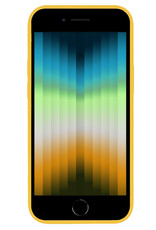 NoXx Hoes Geschikt voor iPhone SE 2022 Hoesje Cover Siliconen Back Case Hoes - Geel - 2x