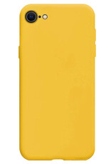 NoXx Hoes Geschikt voor iPhone SE 2022 Hoesje Cover Siliconen Back Case Hoes - Geel - 2x