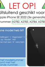NoXx Hoes Geschikt voor iPhone SE 2022 Hoesje Cover Siliconen Back Case Hoes - Geel - 2x