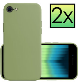 NoXx NoXx iPhone SE 2022 Hoesje Siliconen - Groen - 2 PACK