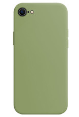 NoXx Hoes Geschikt voor iPhone SE 2022 Hoesje Cover Siliconen Back Case Hoes - Groen - 2x