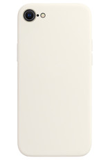 Nomfy Hoesje Geschikt voor iPhone SE 2022 Hoesje Siliconen Cover Case - Hoes Geschikt voor iPhone SE (2022) Hoes Back Case - Wit