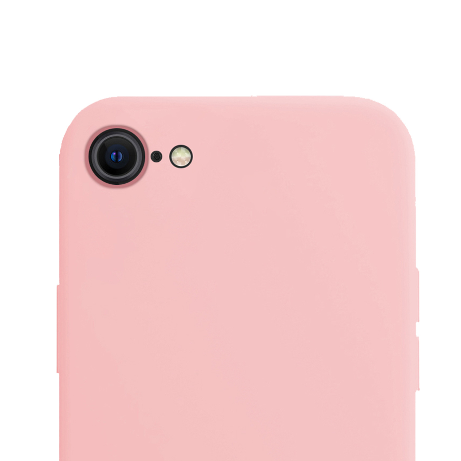 NoXx Hoes Geschikt voor iPhone SE 2022 Hoesje Cover Siliconen Back Case Hoes - Lichtroze - 2x