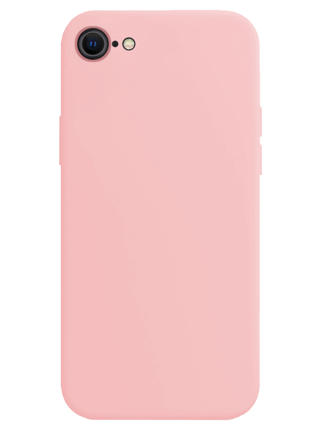 NoXx Hoes Geschikt voor iPhone SE 2022 Hoesje Cover Siliconen Back Case Hoes - Lichtroze - 2x