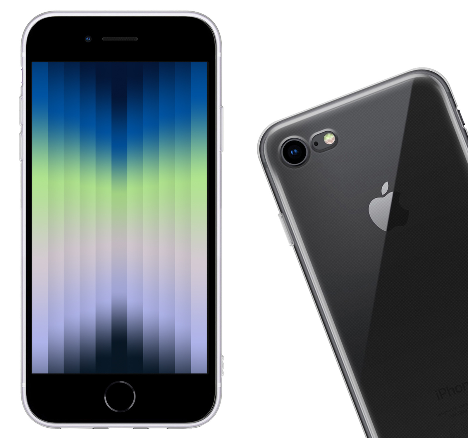 Nomfy Hoesje Geschikt voor iPhone SE 2022 Hoesje Siliconen Cover Case - Hoes Geschikt voor iPhone SE (2022) Hoes Back Case - Transparant