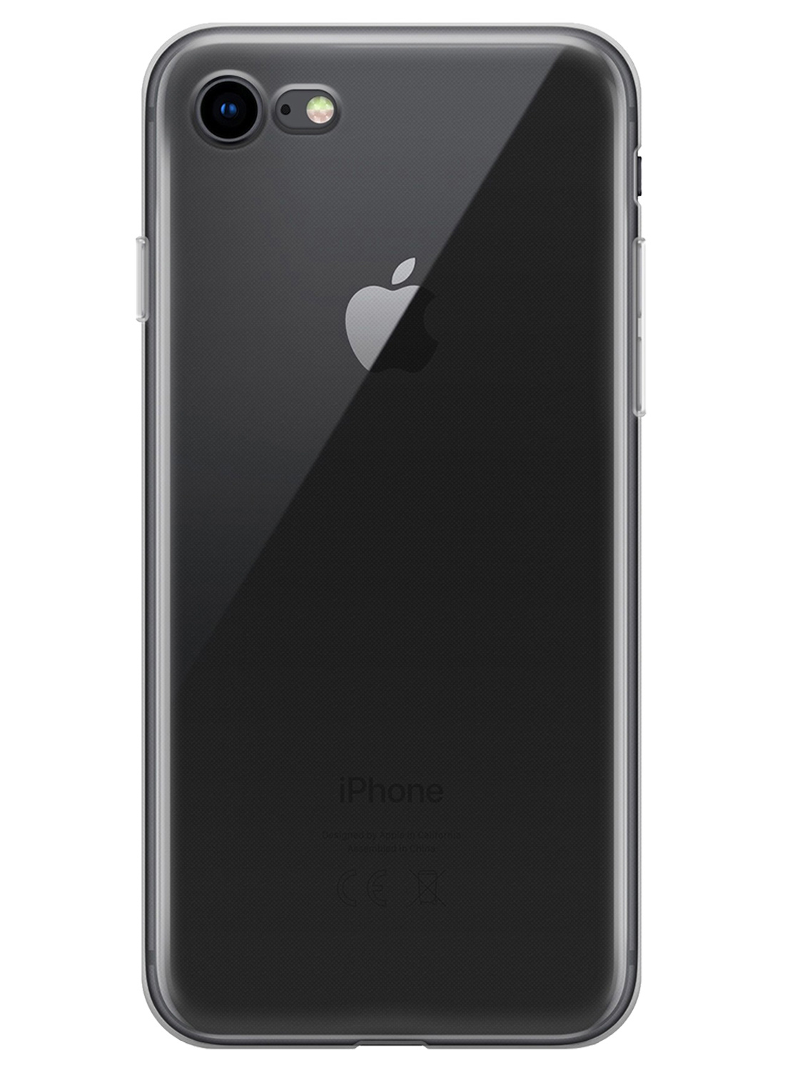 Nomfy Hoesje Geschikt voor iPhone SE 2022 Hoesje Siliconen Cover Case - Hoes Geschikt voor iPhone SE (2022) Hoes Back Case - Transparant