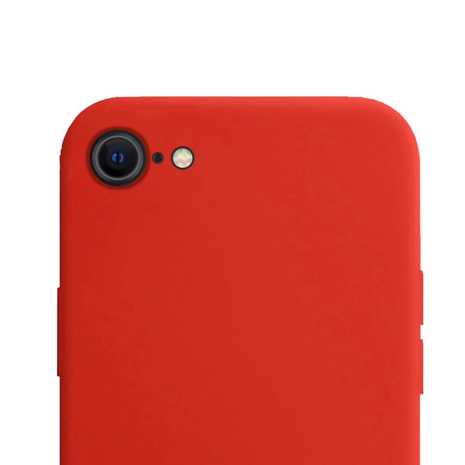 NoXx Hoes Geschikt voor iPhone SE 2022 Hoesje Cover Siliconen Back Case Hoes - Rood - 2x