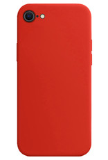 Nomfy Hoesje Geschikt voor iPhone SE 2022 Hoesje Siliconen Cover Case - Hoes Geschikt voor iPhone SE (2022) Hoes Back Case - Rood
