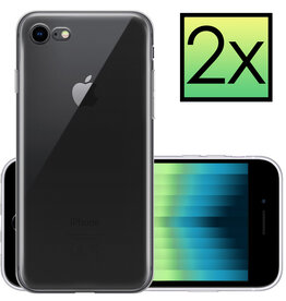 NoXx NoXx iPhone SE 2022 Hoesje Siliconen - Transparant - 2 PACK