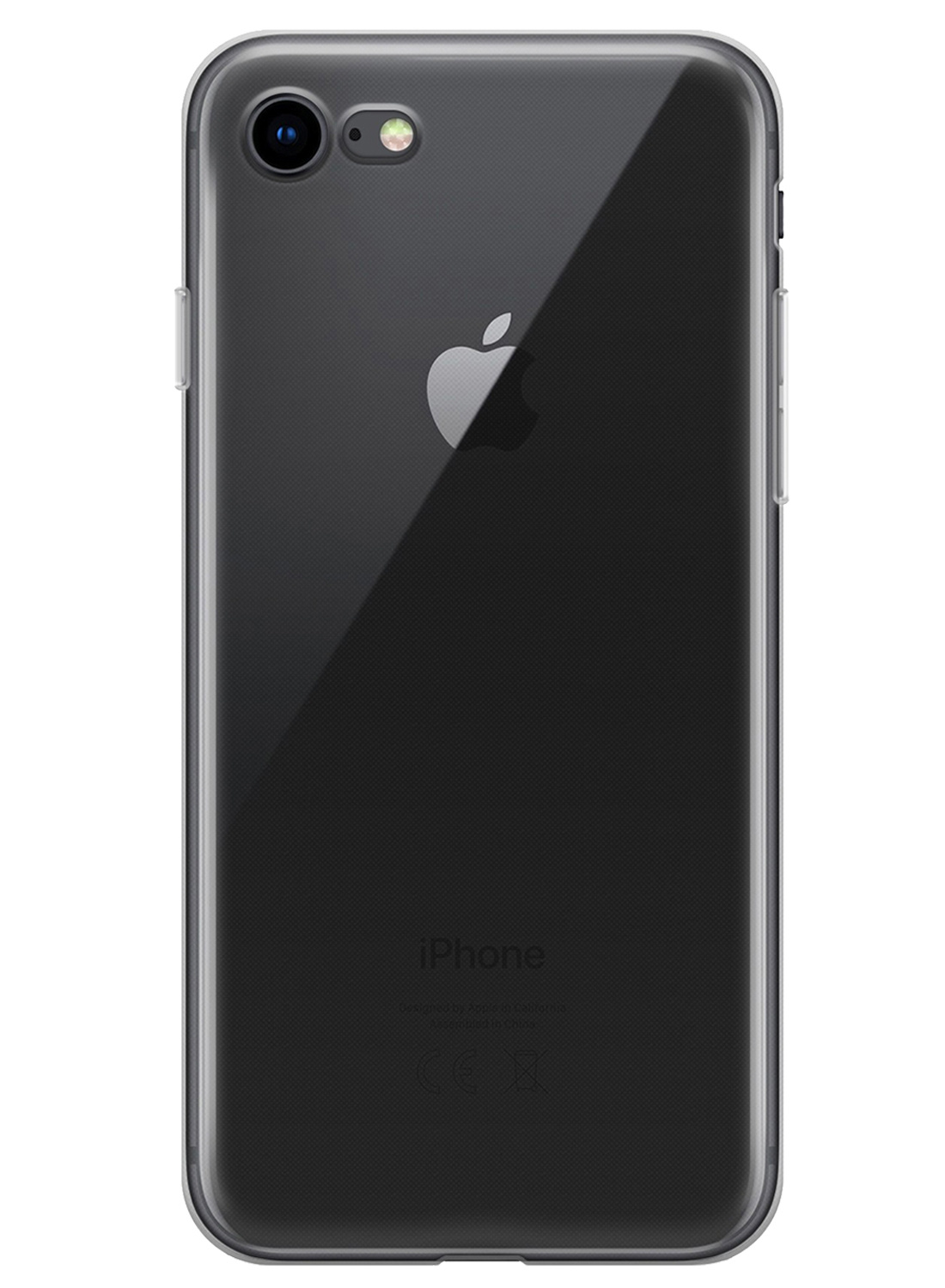 NoXx Hoes Geschikt voor iPhone SE 2022 Hoesje Cover Siliconen Back Case Hoes - Transparant - 2x