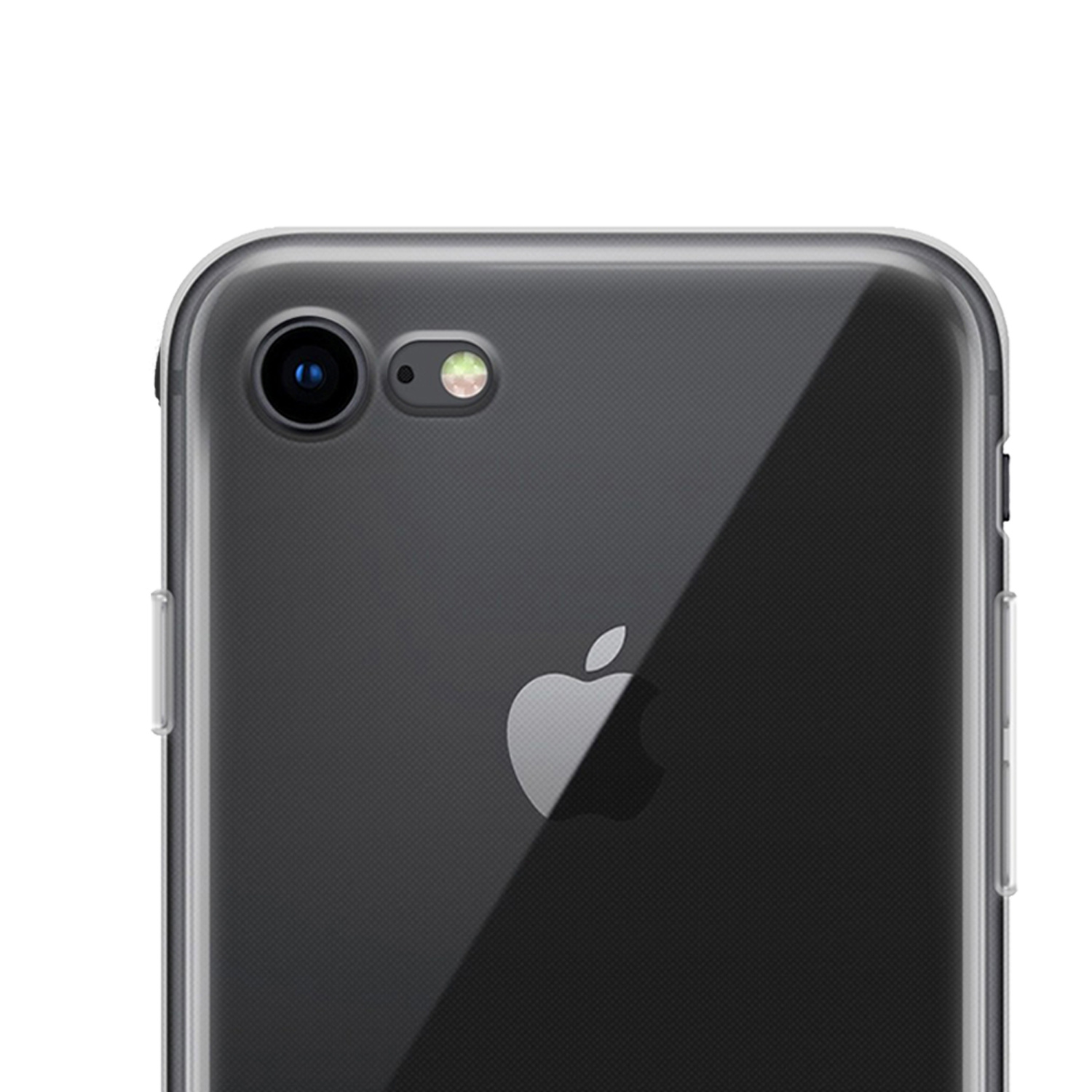 NoXx Hoes Geschikt voor iPhone SE 2022 Hoesje Cover Siliconen Back Case Hoes - Transparant - 2x