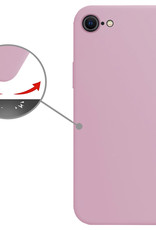 Nomfy Hoesje Geschikt voor iPhone SE 2022 Hoesje Siliconen Cover Case - Hoes Geschikt voor iPhone SE (2022) Hoes Back Case - Lila