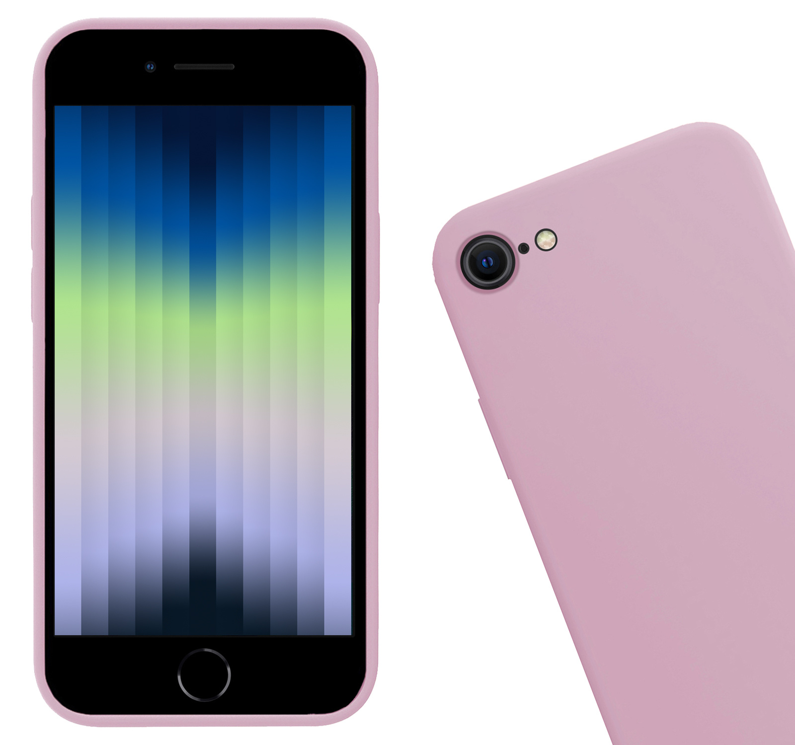 Nomfy Hoesje Geschikt voor iPhone SE 2022 Hoesje Siliconen Cover Case - Hoes Geschikt voor iPhone SE (2022) Hoes Back Case - Lila