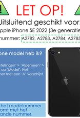 NoXx Hoes Geschikt voor iPhone SE 2022 Hoesje Cover Siliconen Back Case Hoes - Wit - 2x