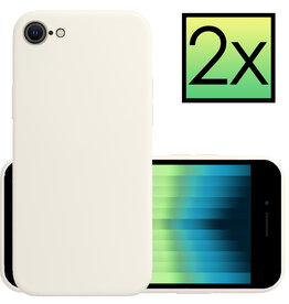 NoXx NoXx iPhone SE 2022 Hoesje Siliconen - Wit - 2 PACK