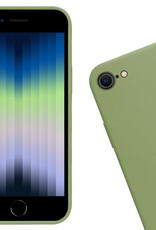 Nomfy Hoesje Geschikt voor iPhone SE 2022 Hoesje Siliconen Cover Case - Hoes Geschikt voor iPhone SE (2022) Hoes Back Case - Groen