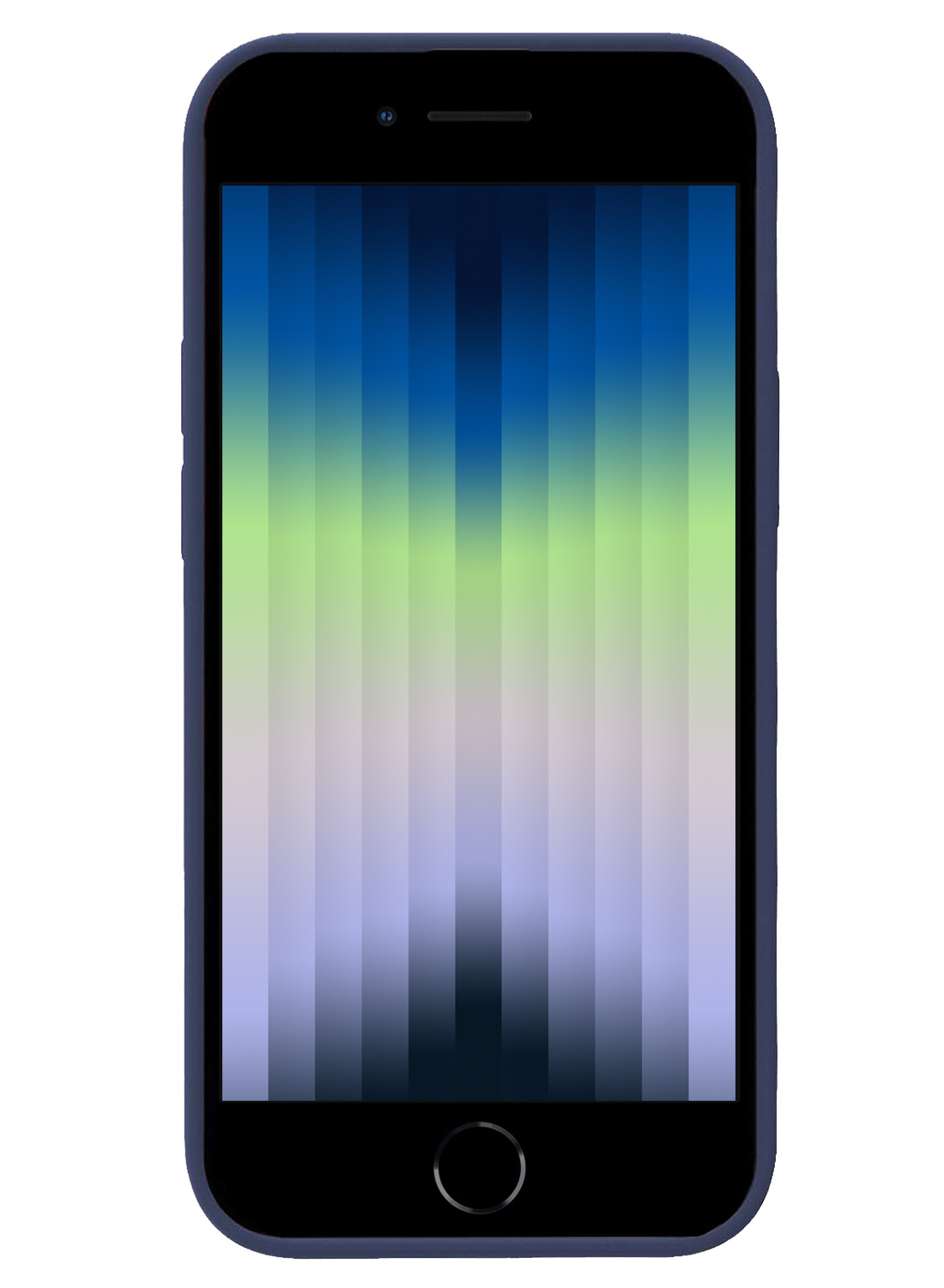 Nomfy Hoesje Geschikt voor iPhone SE 2022 Hoesje Siliconen Cover Case - Hoes Geschikt voor iPhone SE (2022) Hoes Back Case - Donkerblauw