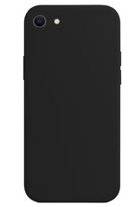 NoXx Hoes Geschikt voor iPhone SE 2022 Hoesje Cover Siliconen Back Case Hoes - Zwart - 2x