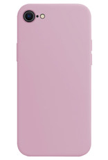 Nomfy Hoesje Geschikt voor iPhone SE 2022 Hoesje Siliconen Cover Case - Hoes Geschikt voor iPhone SE (2022) Hoes Back Case - 2-PACK - Lila